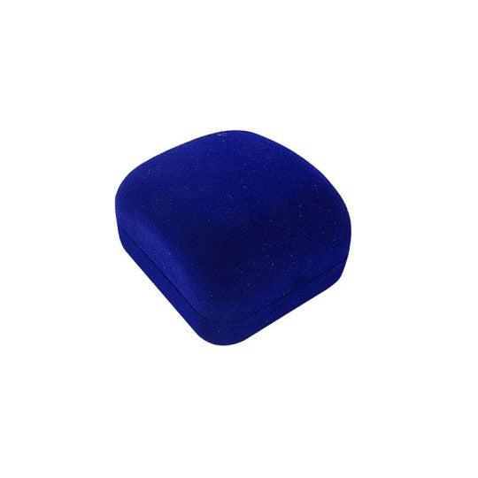 Écrin à bijoux en velours bleu et blanc, carré, boîte d'emballage cadeau, présentoir à bijoux