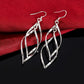 Boucles d'oreilles Anneaux enlacés, bijou en alliage plaqué argent 925