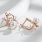 Boucles d'oreilles Araignées, bijou en plaqué or 585 (14 carats) et en zircons naturels