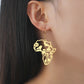 Boucles d'oreilles avec carte de l'Afrique, bijou en acier inoxydable doré