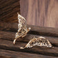 Boucles d'oreilles Papillon, bijou en alliage plaqué or 585 (14 carats) et zircons naturels