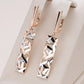 Boucles d'oreilles vitrail ajouré, bijou en plaqué or 585 (14 carats) et en plaqué argent 925