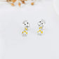 Boucles d'oreilles Girafes, bijou en plaqué argent 925