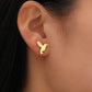 Boucles d'oreilles Petits colibris, bijou en acier inoxydable doré