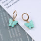 Boucles d'oreilles Papillons bleu clair, bijou en acier inoxydable argenté et en acrylique