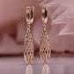 Boucles d'oreilles Design ajouré en alliage plaqué or 585 (14 carats)