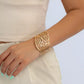 Bracelet feuillage ajouré, bijou en plaqué or 585 (14 carats)