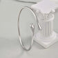 Bracelet jonc ouvert, bijou plaqué argent 925