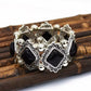 Bracelet bohème chic, pierre noire, bijou en pierres naturelles