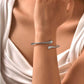 Bracelet jonc ouvert, bijou plaqué argent 925