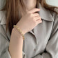 Bracelet Maillons en U, bijou en acier inoxydable doré 18 carats
