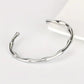 Bracelet jonc bambou, bijou en acier inoxydable argenté