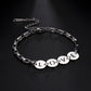 Bracelet lettres love, bijou en acier inoxydable argenté