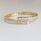 Bracelet Serpent, bijou en alliage plaqué or jaune 585 (14 ct) et zircons naturels