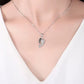 Collier Dauphins, bijou en alliage plaqué argent 925 et zircons naturels