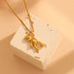 Collier Petit Ours, bijou en acier inoxydable doré