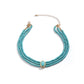 Collier multicouches de perles, bijou en plaqué or et en pierre naturelle turquoise