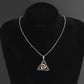 Collier Noeud de Vikings et pierre oeil de tigre, bijou en acier inoxydable et en pierre naturelle