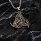 Collier Noeud de Vikings, bijou en acier inoxydable argenté et doré