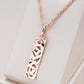 Collier pendentif vitrail ajouré, bijou en alliage plaqué or 585 (14 carats) et plaqué argent 925