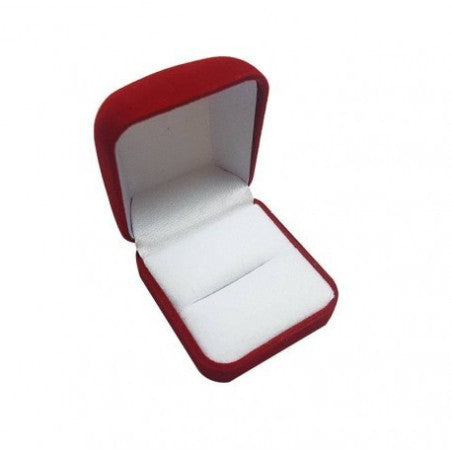 Écrin à bijoux en velours rouge et blanc, carré, boîte d'emballage cadeau, présentoir à bijoux