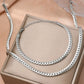 Parure de bijoux collier et bracelet, chaîne maille cubaine, bijoux en acier inoxydable