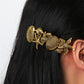 Pince à cheveux coquillages, bijou en acier inoxydable doré