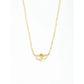 Collier coeurs enlacés, bijou en acier inoxydable doré