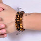 Bracelet de perles en pierre naturelle Oeil de Tigre marron
