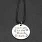 Collier Love (I love you to the moon and back), pendentif en acier inoxydable