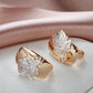 Boucles d'oreilles roses, bijou en plaqué or rose et or blanc 585 (14 carats)