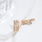 boucles d'oreilles avec maillons et zircons blancs