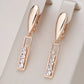 boucles d'oreilles avec des zircons blancs