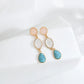 Boucles d'oreilles pendantes, bijou en pierres naturelles