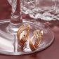 Boucles d'oreilles Zircons, bijou en alliage plaqué or 585 (14 carats) et en zircons naturels