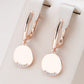 Boucles Disques sertis de zircons, bijou en alliage plaqué or 585 (14 carats), zircons naturels