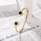 Bracelet bangle avec chiffres romains, bijou plaqué or jaune
