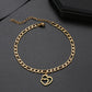 Bracelet breloque coeurs, bijou en acier inoxydable doré