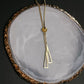 Collier pendentif géométrique, bijou en acier inoxydable doré