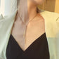 Collier pendentif géométrique, bijou en acier inoxydable doré