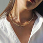 Collier Maillons en U, bijou en acier inoxydable doré 18 carats